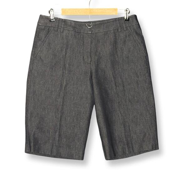 Vintage Clinton Kelly Charcoal Denim Bermuda Jorts - Picture 1 of 5